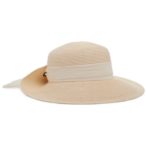Kelly & Katie Accessories - New Kelly & Katie Oversized Cottagecore Floppy Hat Bow Elegant Straw Sun Hat